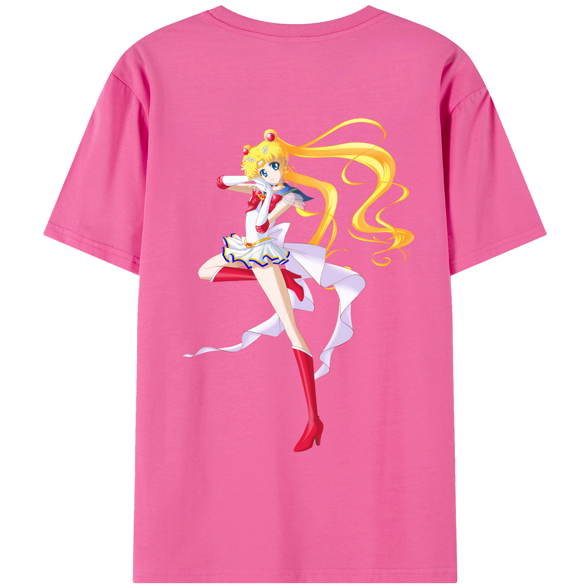 （画像用） 美少女戦士セーラームーン 月野 うさぎ つきの うさぎ Sailor Moon Tsukino Usagi レディース半袖Tシャツ(バックプリント)